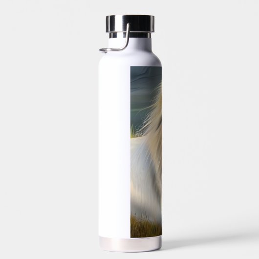 Mystical White Lion AI Art Trinkflasche (Rechts)