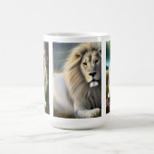 Mystical White Lion AI Art Verwandlungstasse (Zentrum)