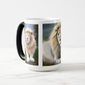 Mystical White Lion AI Art Verwandlungstasse (Vorderseite Links)