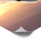 Mystical White Tiger SciFi Fantasy Steampunk Art Poster (Ecke)