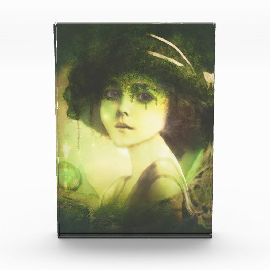 Mystical Willow Tree Fairy Fantasy Art Fotoblock (Vorderseite)