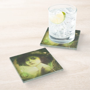 Mystical Willow Tree Fairy Fantasy Art Glasuntersetzer