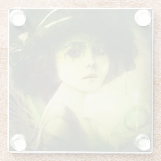 Mystical Willow Tree Fairy Fantasy Art Glasuntersetzer (Rückseite)