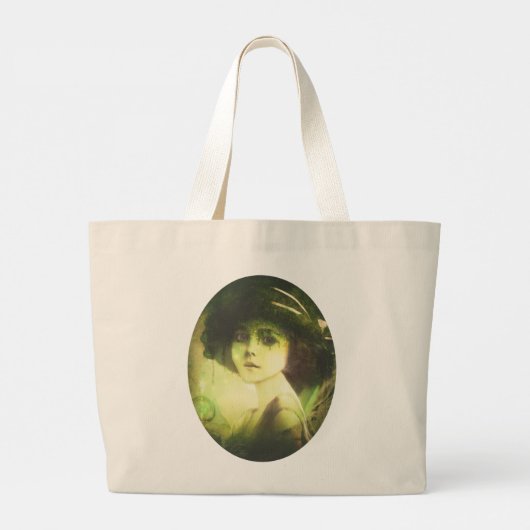 Mystical Willow Tree Fairy Fantasy Art Jumbo Stoffbeutel (Rückseite)