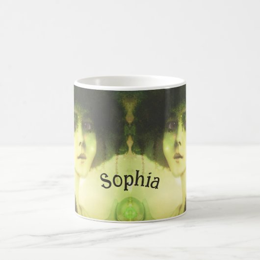 Mystical Willow Tree Fairy Fantasy Art Kaffeetasse (Mittel)