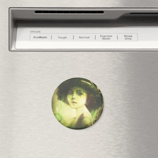 Mystical Willow Tree Fairy Fantasy Art Magnet (In Situ (Geschirrspüler))