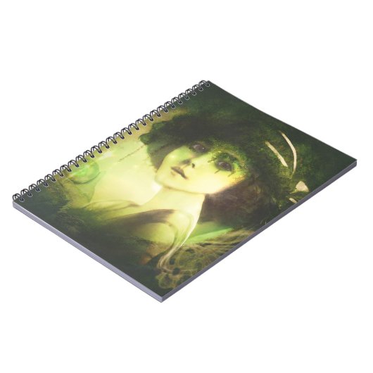 Mystical Willow Tree Fairy Fantasy Art Notizblock (Linke Seite)