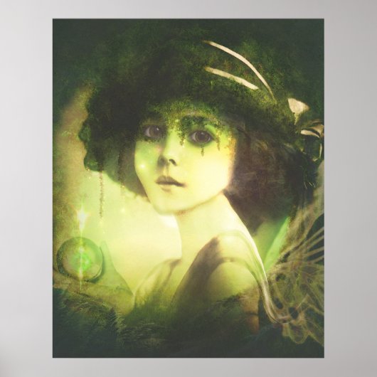 Mystical Willow Tree Fairy Fantasy Art Poster (Vorne)