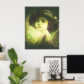 Mystical Willow Tree Fairy Fantasy Art Poster (Heimbüro)