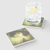 Mystical Willow Tree Fairy Fantasy Art Steinuntersetzer (Seitenansicht)