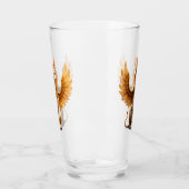 Mystical Winged Cat Sphinx - Ägyptische Fantasieku Glas (Links)