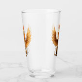 Mystical Winged Cat Sphinx - Ägyptische Fantasieku Glas (Rechts)