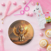 Mystical Winged Cat Sphinx - Ägyptische Fantasieku Pappteller (Party)