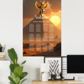 Mystical Winged Cat Sphinx - Ägyptische Fantasieku Poster (Heimbüro)