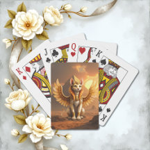 Mystical Winged Cat Sphinx - Ägyptische Fantasieku