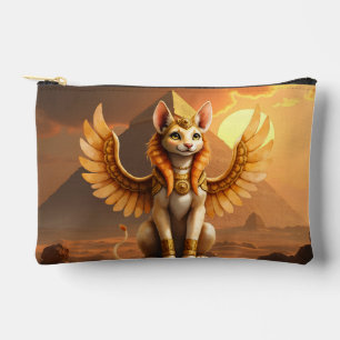 Mystical Winged Cat Sphinx - Ägyptische Fantasieku Zubehörtasche