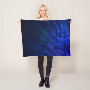 Mystical Wings with Deep Blue Feathers Fleecedecke
