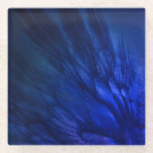 Mystical Wings with Deep Blue Feathers Glasuntersetzer (Vorderseite)