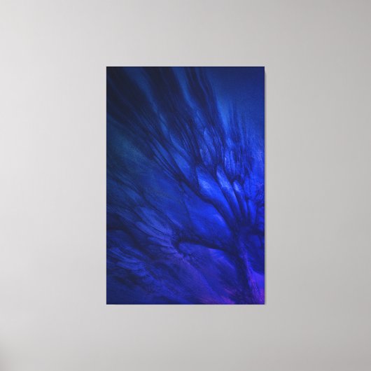 Mystical Wings with Deep Blue Feathers Leinwanddruck (Vorderseite)