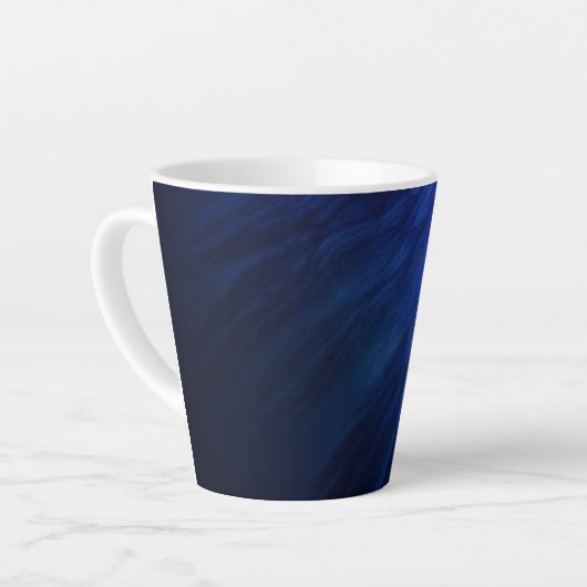 Mystical Wings with Deep Blue Feathers Milchtasse (Linke Ecke)