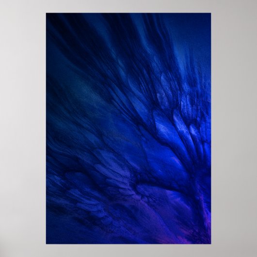 Mystical Wings with Deep Blue Feathers Poster (Vorne)