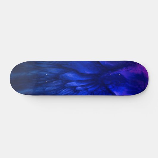 Mystical Wings with Deep Blue Feathers Skateboard (Horizontal)