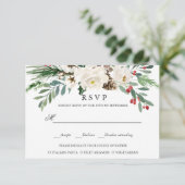 Mystical Winter | AUSWAHL DER RSVP - MAHLZEITEN Karte (Stehend Vorderseite)