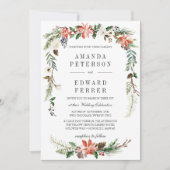 Mystical Winter | Blumenhochzeit Einladung (Vorderseite)