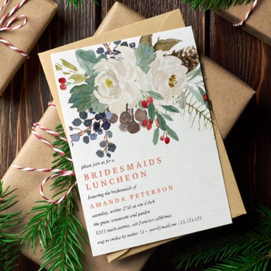 Mystical Winter | Bridesmaids Luncheon Wedding V2 Einladung