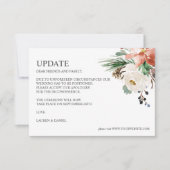 Mystical Winter | Floral Botanisches WEDING UPDATE Einladung (Vorderseite)