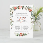 Mystical Winter | Hochzeitsessen Probe Einladung (Stehend Vorderseite)