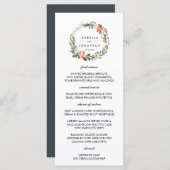 Mystical Winter | Hochzeitsmenü Menükarte (Vorne/Hinten)