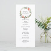 Mystical Winter | Modernes Hochzeitsprogramm Programm (Stehend Vorderseite)
