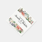 Mystical Winter | Personalisierte Hochzeit Serviette (Ecke)