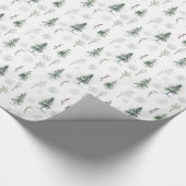 Mystical Winter Pine Tree Weihnachtswrapping Paper Geschenkpapier (Ecke)