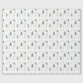 Mystical Winter Pine Tree Weihnachtswrapping Paper Geschenkpapier (Flach)