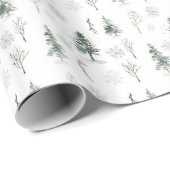 Mystical Winter Pine Tree Weihnachtswrapping Paper Geschenkpapier (Rolleneckpunkt)