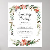 Mystical Winter | Signature-Cocktail-Menü-Zeichen Poster (Vorne)