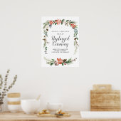Mystical Winter | Unplugged Wedding Ceremony Sign Poster (Küche)
