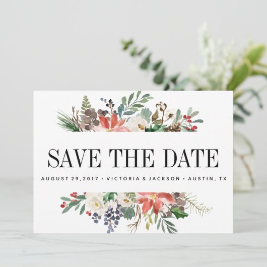 Mystical Winter | WEDD bis zum Datum Save The Date (Stehend Vorderseite)