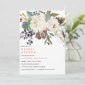 Mystical Winter | Wedding Bridal Brunch Einladung (Stehend Vorderseite)