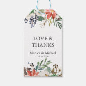 Mystical Winter | Wedding NAMES Vielen Dank Geschenkanhänger (Vorderseite)