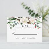 Mystical Winter | WEDING RSVP Karte (Stehend Vorderseite)