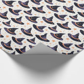 Mystical Witch Hat & Stars Halloween  Geschenkpapier (Ecke)