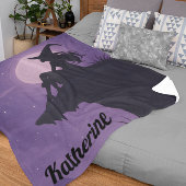 Mystical Witch Silhouette Under Moonlight Gift Sherpadecke