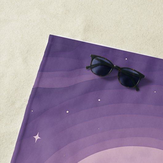 Mystical Witch Silhouette Under Moonlight Gift Strandtuch (Beispiel)