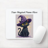 Mystical Wizard Cat Fantasy Mousepad (Mit Mouse)