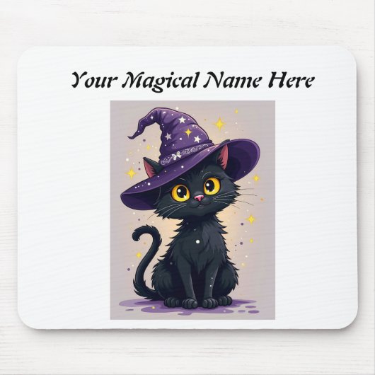 Mystical Wizard Cat Fantasy Mousepad (Vorne)