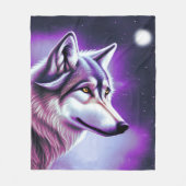 Mystical Wolf Fleecedecke (Vorderseite)
