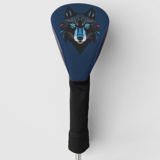 Mystical Wolf Golf Headcover (Vorderseite)